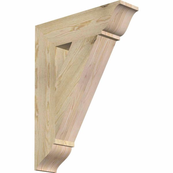 Ekena Millwork 6 in. x 32 in. x 24 in. Douglas Fir Traditional Rough Sawn Bracket