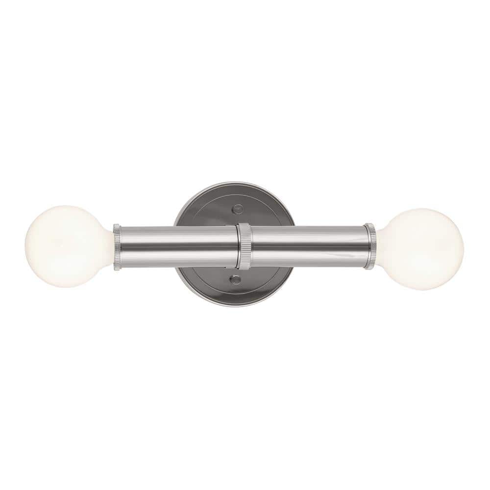 Torche Polished Nickel 2-Light Wall Sconce