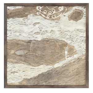 Swept Away Shadow Box Framed Abstract Wall Art 23.6 in. x 23.6 in.