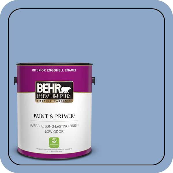 BEHR PREMIUM PLUS 1 gal. #590D-4 Romantic Isle Eggshell Enamel Low Odor Interior Paint & Primer