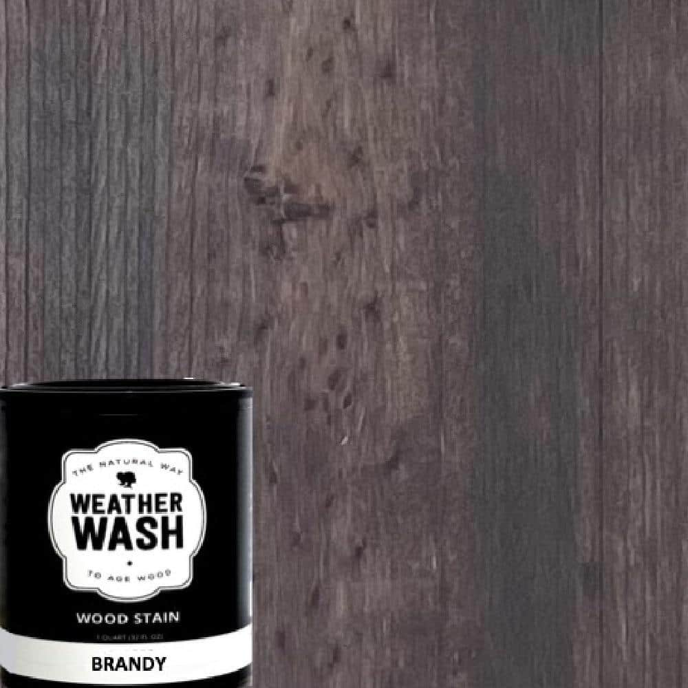 WEATHER WASH 1 qt. Brandy WeatherWash Aging Interior Water-Based Wood ...