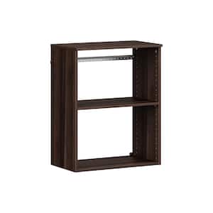 Style+ 14.59 in. D x 25.12 in. W x 31.28 in. H Modern Walnut Wood Closet System Hanging Tower