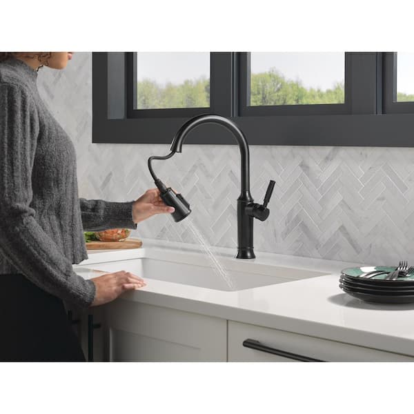 Renaldi Single Handle Pull Down Sprayer Kitchen Faucet in Matte Black
