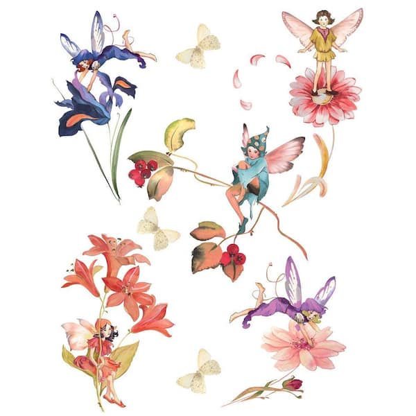 Spirit 25.5 in. x 33.5 in. Fairies Wall Decal