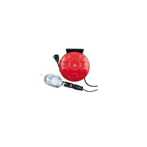 Yellow Jacket 75-Watt 40 ft. 16/3 SJTW Incandescent Guarded Trouble Work  Light with Retractable Cord Reel 28002YJ - The Home Depot