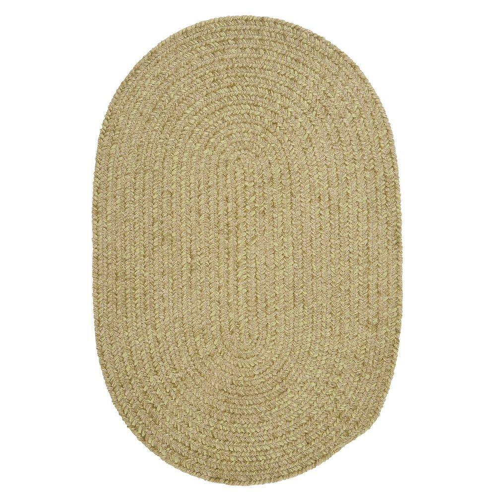 Home Decorators Collection Dover Chenille Celery 8 ft. x 10 ft. Oval
