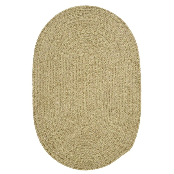 Home Decorators Collection Dover Chenille Celery 8 ft. x 10 ft. Oval Braided Area Rug