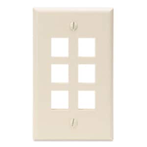Almond 1-Gang Audio/Video Wall Plate (1-Pack)