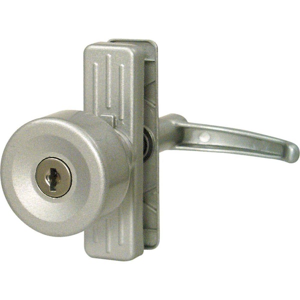 Prime-Line Tulip Knob Lock, Keyed, with 3 in. Hole Center, Aluminum