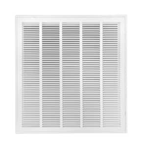 25 in. x 25 in. Square Return Air Filter Grille of Steel in White