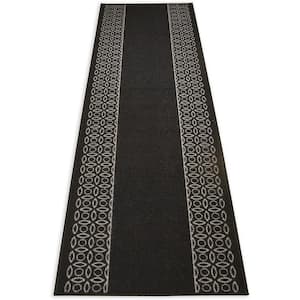 Berber Series Black 26 in. x 10 ft. Your Choice Length Stair Runner