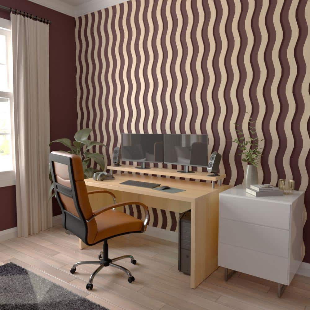 Red Oak Adjustable Wood Slat Wall Panel Kit, 47"H x 3/8"T