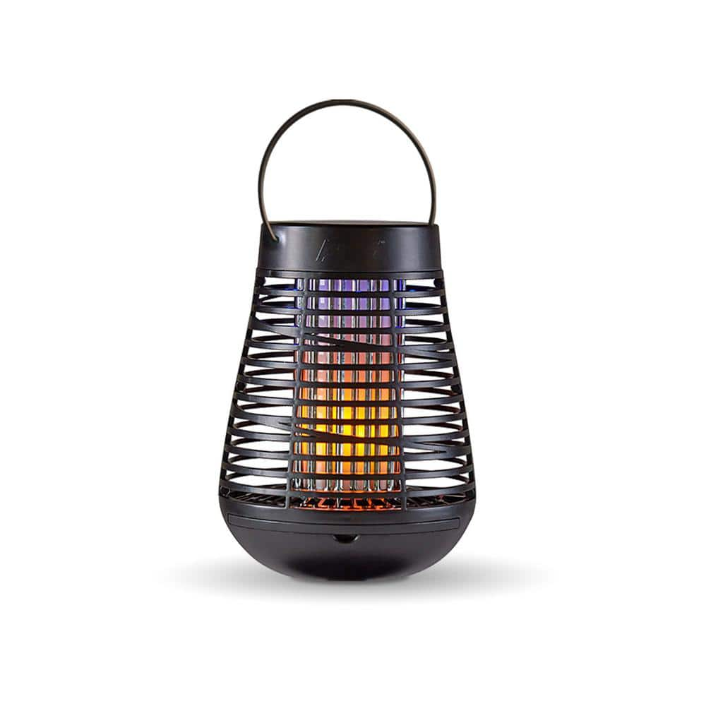 pic portable solar insect killer torch with led flame effect