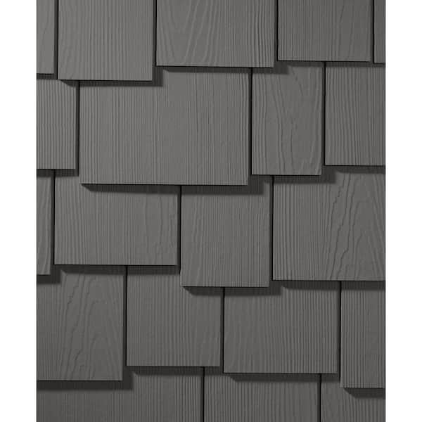 Hardie Shingle HZ5 15.25 in. x 48 in. Statement Collection Aged Pewter Staggered Edge Fiber Cement Siding