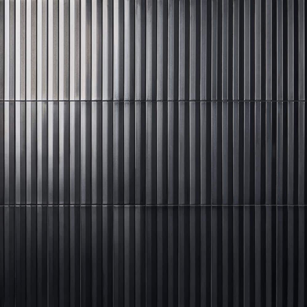 Apex 5" x 16" Gray 3D Polished Porcelain Wall Tile