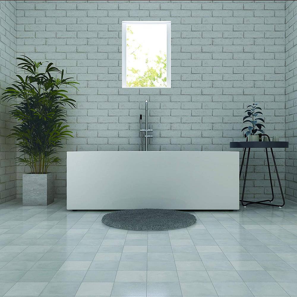 Chloe 59" White Acrylic Freestanding Soaking Bathtub