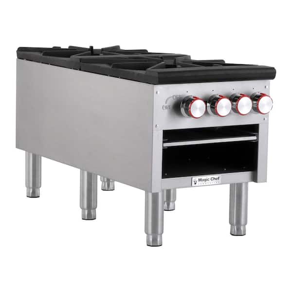 KICHKING 48 Commercial Ranges, 4 Burners, 24'' Griddle GAS Range with 2 Oven
