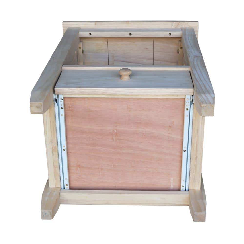 Solid Hardwood Mission-Style End Table with Drawer and Shelf