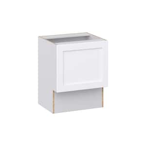 Mancos Bright White Shaker Assembled Accessible ADA Vanity Base Cabinet (24 in. W x 30 in. H x 21 in. D)