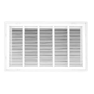 25 in. Wide x 14 in. High Return Air Filter Grille of Steel in White