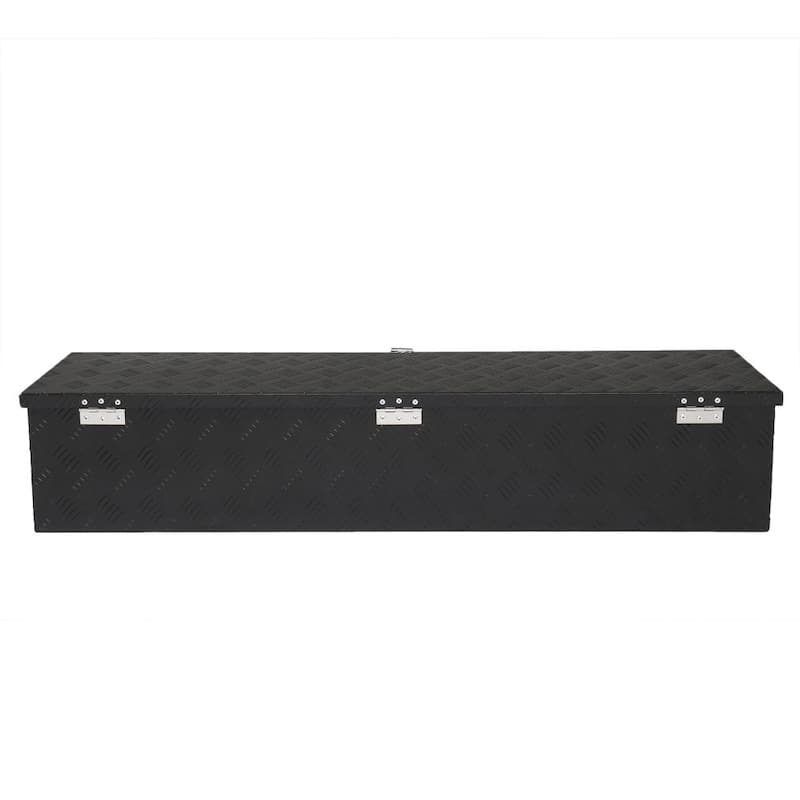 49 in. Black Aluminum Underbody Truck Tool Box with Keys