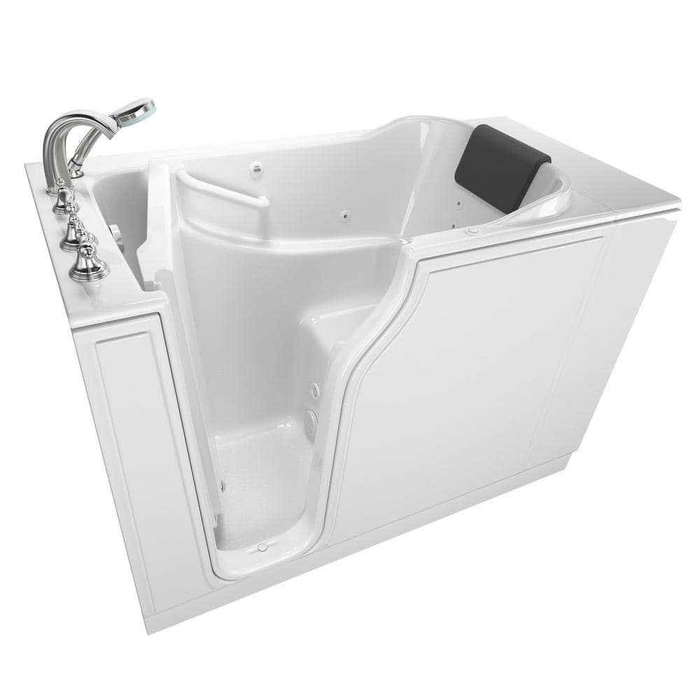 Gelcoat Premium Series 52 in. x 30 in. Left Hand Walk-In Whirlpool Bathtub 