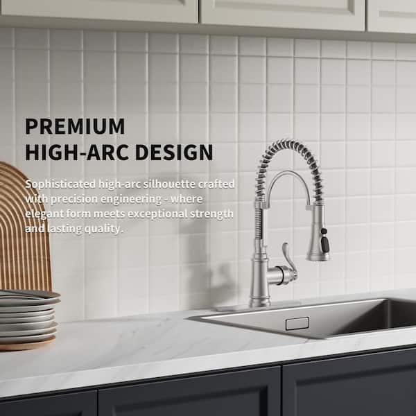 Single-Handle Pull-Down Sprayer Kitchen Faucet with Power Clean and Reflex in Spot Resist Stainless