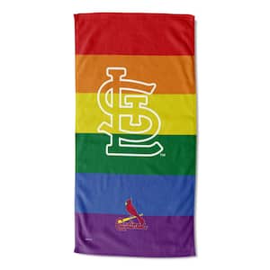 MLB Multi-Color St L Cardinals Pride Series Printed Cotton/Polyester Blend Beach Towel