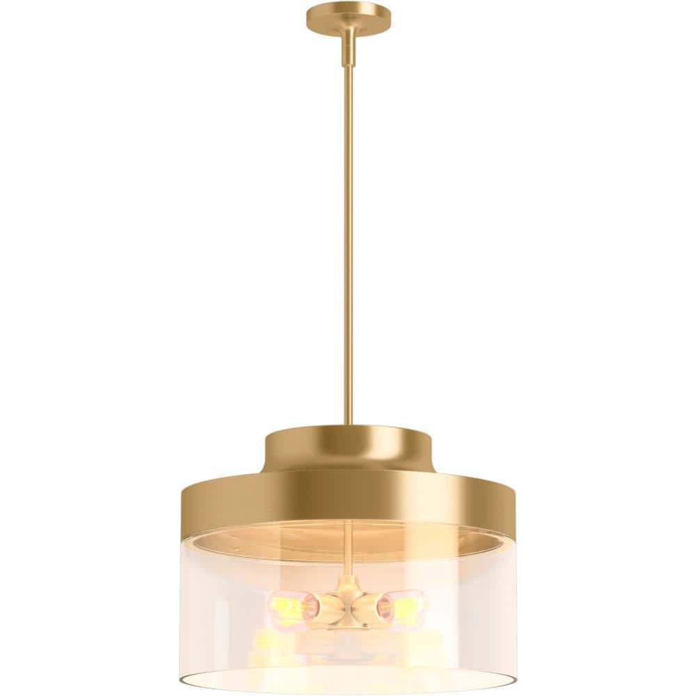 Purist 4-Light Brushed Moderne Brass Standard Pendant Light price history on PriceWatchPro