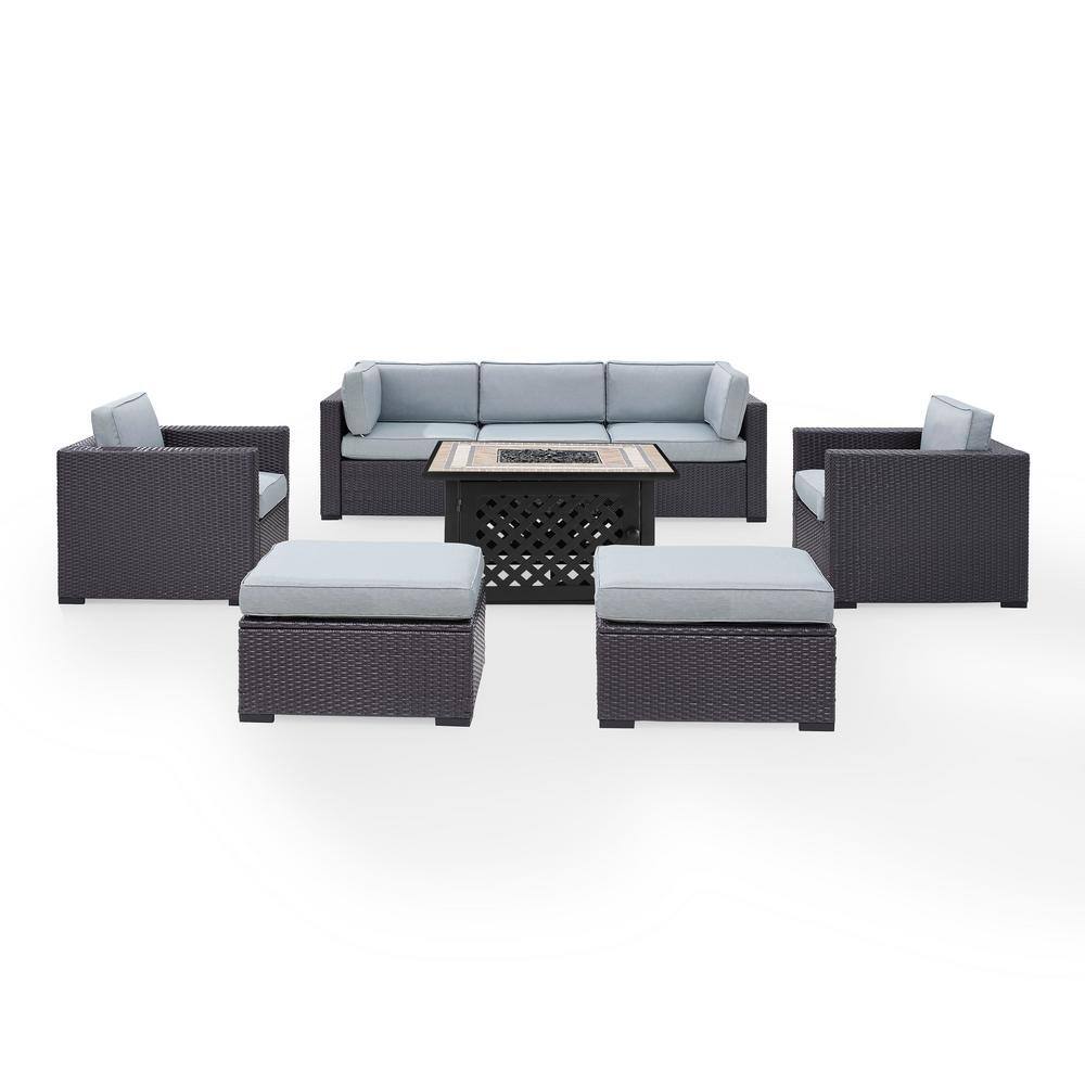 Biscayne 7-Piece Wicker Outdoor Seating Set with Mist Cushions price history on PriceWatchPro