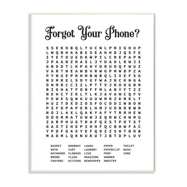 Stupell Industries 10 In X 15 In Phone Crossword Puzzle Bathroom Stupell Industries 10 In X 15 In Phone Crossword Puzzle Bathroom