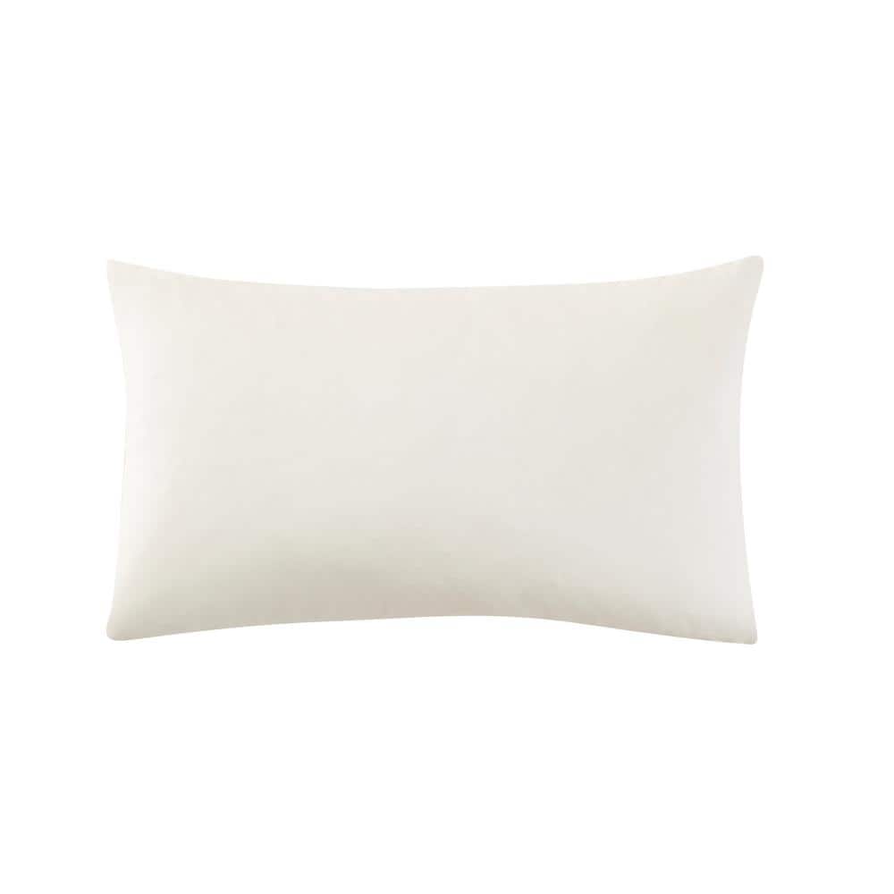 Alice Winter White Velvet Rectangular Throw Pillow