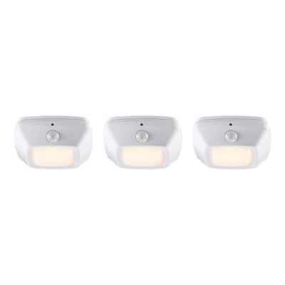 3 in. Motion Activated LED White Puck Light (3-Pack)