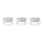 3 in. Square White LED Battery Operated Puck Light with Motion Sensor (3-Pack)