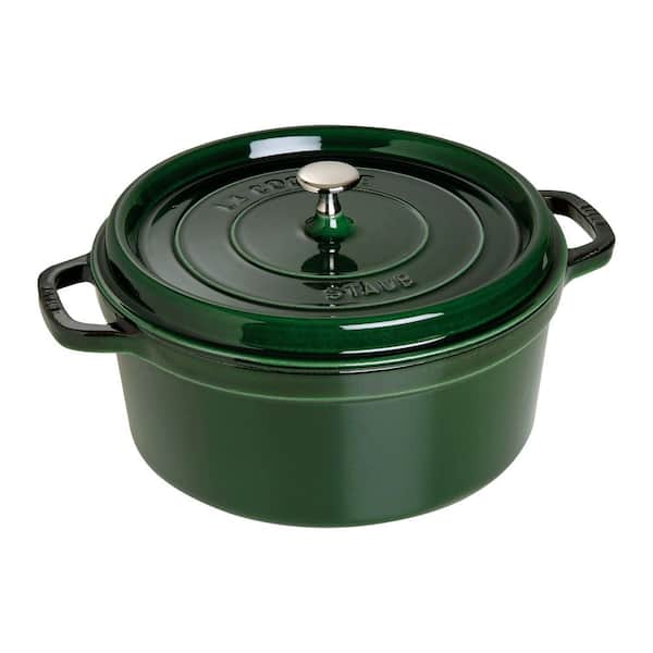 Cast Iron 7 qt. Round Enameled Cast Iron Dutch Oven - Basil