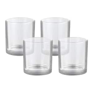 4PK - Votive Candle Holder - Wedding Parties Holiday Home Decor - Clear - 3-1/4 in. Dia. x 3-1/2 in. H