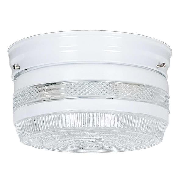 Sunset Peppiatt 2-Light White Flush Mount