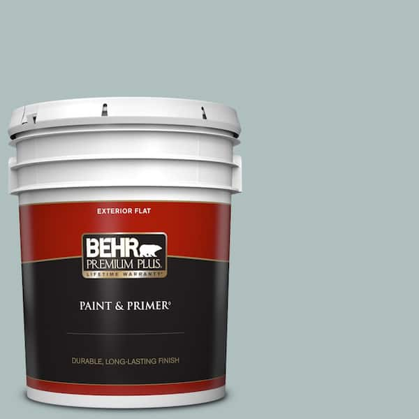 BEHR PREMIUM PLUS 5 gal. #N440-3 Greenwich Village Flat Exterior Paint & Primer