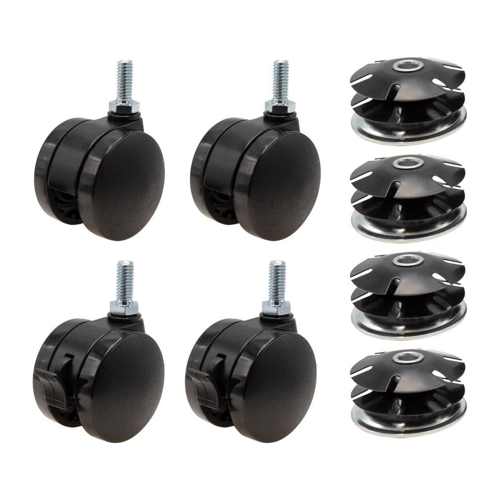 2 in. Black Furniture Swivel Brake Caster 440 lbs. Load Rating for 2 in. Round, 16 up to 18 gauge tubing (4-Pack) price history on PriceWatchPro