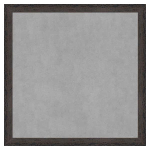 Amanti Art Dappled Black Brown Narrow 27 in. x 27 in. Framed Magnetic Board