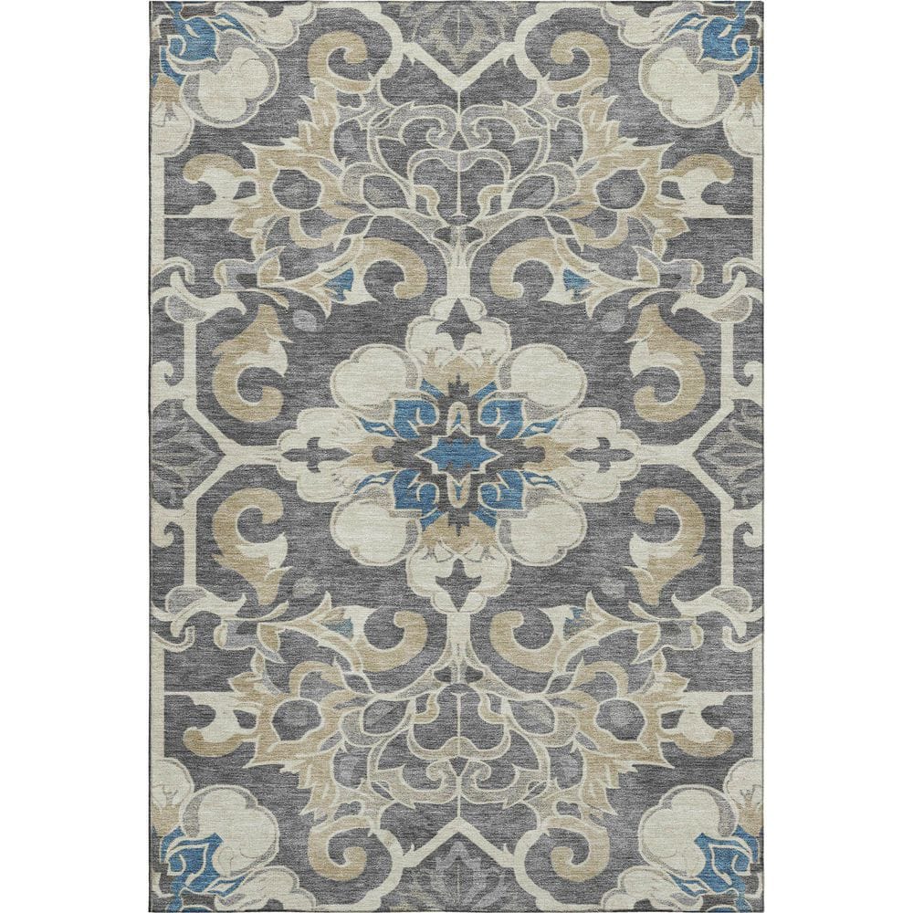 Mayfield Premium Machine Washable Abstract AMF1947 Beige 8 ft. x 10 ft. Area Rug price history on PriceWatchPro