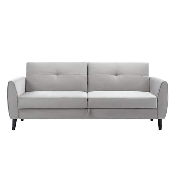 wetiny 32.70in.Width Gray Velvet Sofa Bed