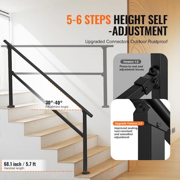 Outdoor Handrails For Exterior Steps, 6 Step Indoor Senegal - View #10