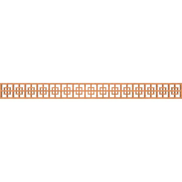 Cambridge Fretwork 0.375 in. D x 46.375 in. W x 4 in. L Cherry Wood Panel Moulding