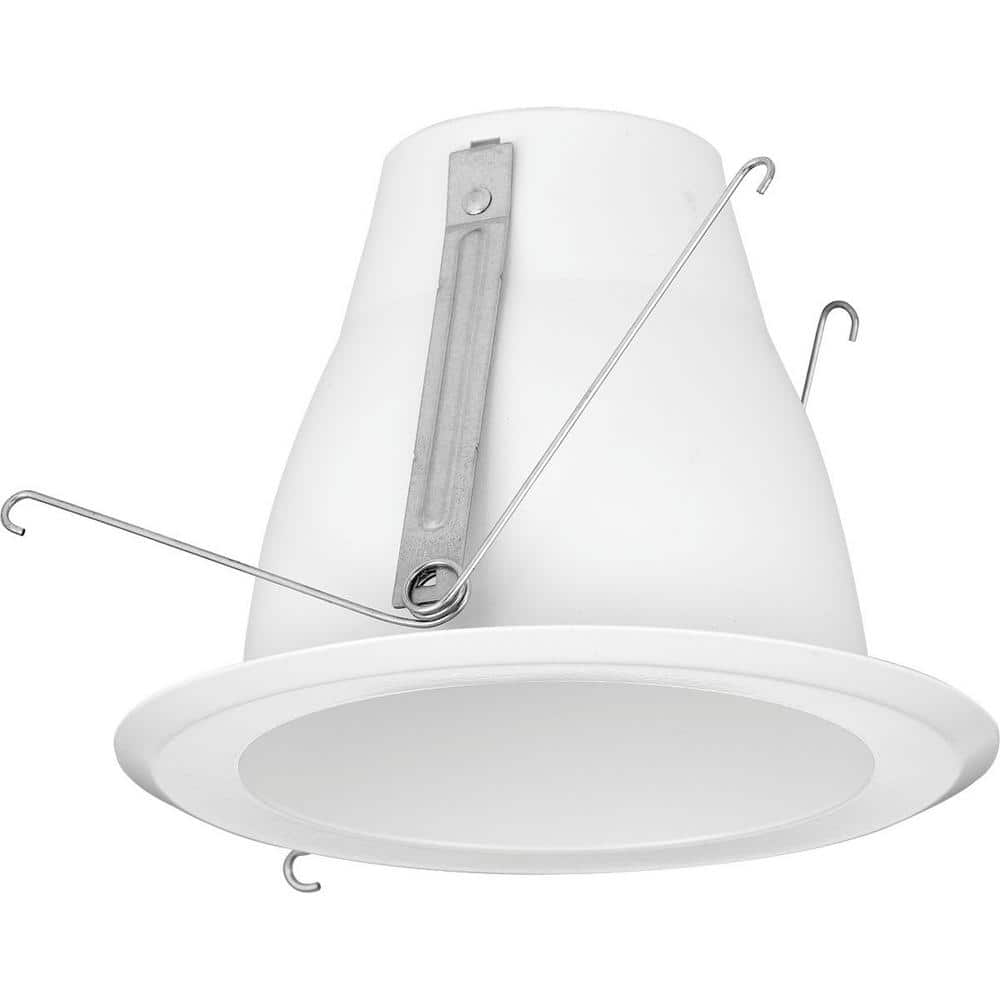 Satin White 5" Aluminum LED Recessed Ceiling Light Trim