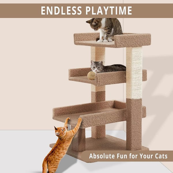 Tall cat tower for large outlet cats