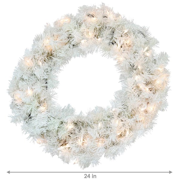 white led wreath