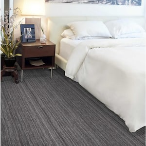 Drifting - North Face - Gray 15 ft. 65 oz. Polyester Texture Installed Carpet