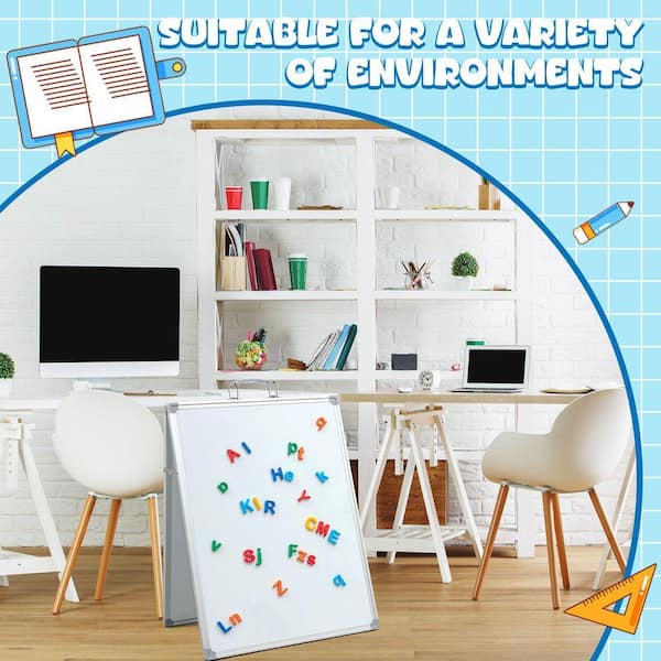 Portable Foldable Double Sided Dry Erase Whiteboard with Stand