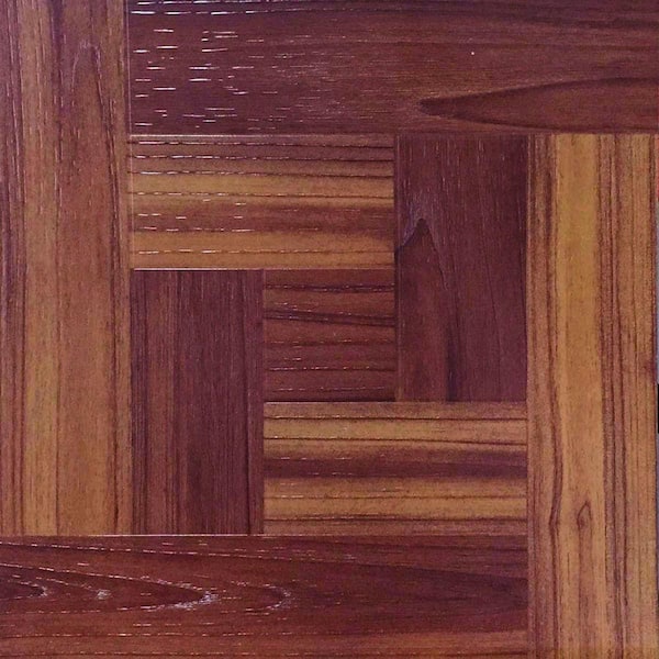 Trafficmaster Red Oak Parquet 12 In X, Vinyl Tile Hardwood Flooring